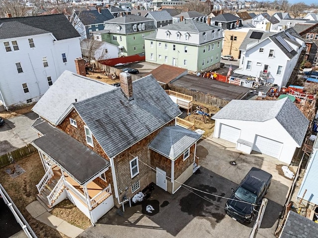 bird's eye view with a residential view