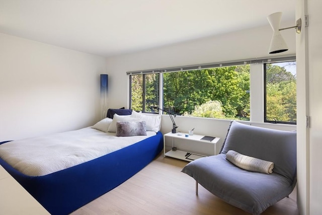 bedroom featuring wood finished floors