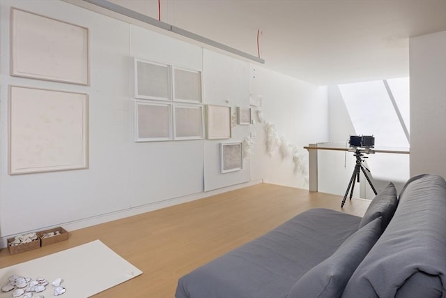 bedroom with wood finished floors