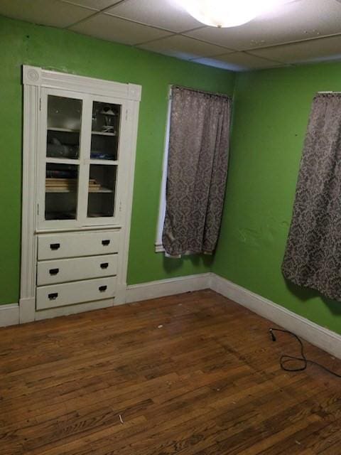 interior space featuring dark hardwood / wood-style floors