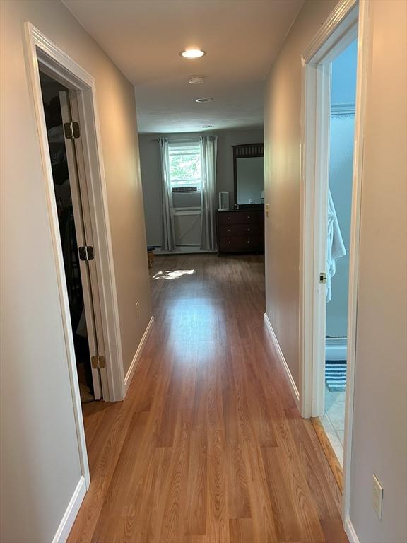 11 Solitaire Dr, Haverhill, MA 01830 - corridor with wood finished floors and recessed lighting