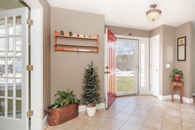 view of tiled foyer