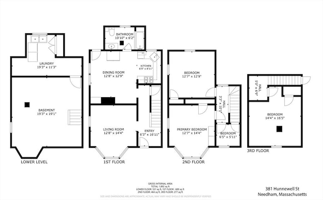 379 Hunnewell St, Needham, MA 02494 - property floor plan
