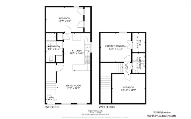 379 Hunnewell St, Needham, MA 02494 - property floor plan