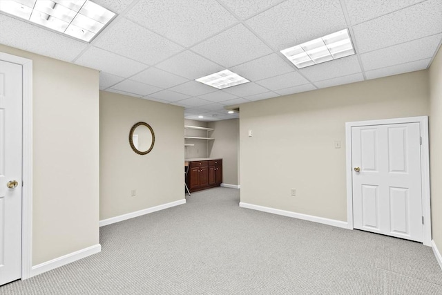 46 Michael Rd Unit 46, Bridgewater, MA 02324 - basement with carpet flooring and a paneled ceiling