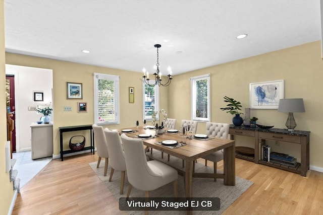 46 Michael Rd Unit 46, Bridgewater, MA 02324 - dining room with plenty of natural light, a chandelier, light wood finished floors, and recessed lighting