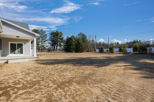 view of yard with a patio area