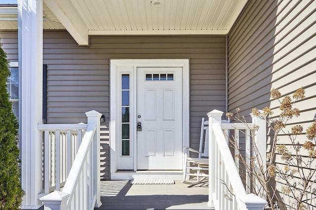 view of doorway to property