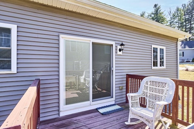 view of wooden deck