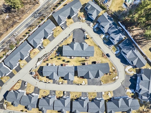 bird's eye view with a residential view