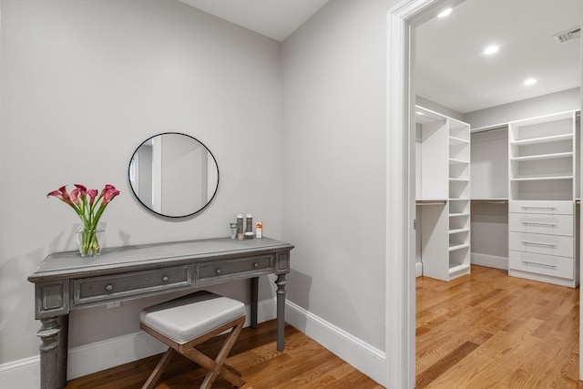 interior space featuring light hardwood / wood-style floors