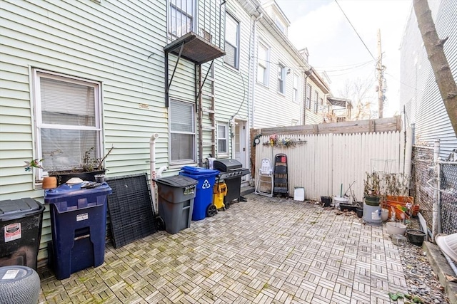 view of patio with grilling area