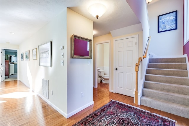 interior space featuring light wood-type flooring