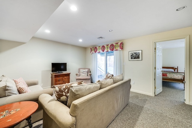 view of carpeted living room