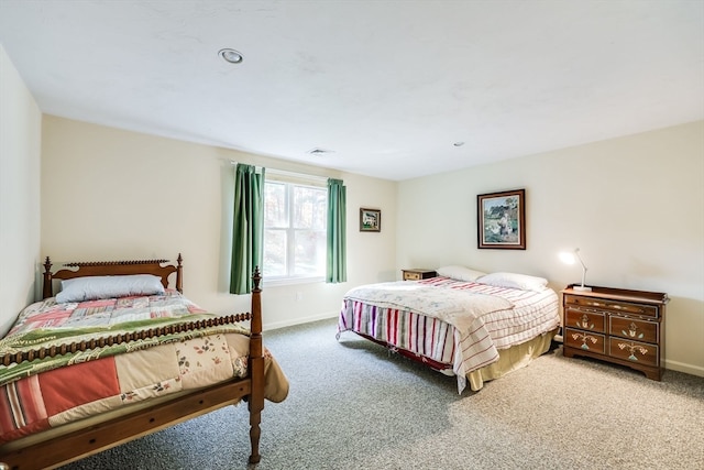 view of carpeted bedroom