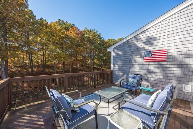 view of wooden deck