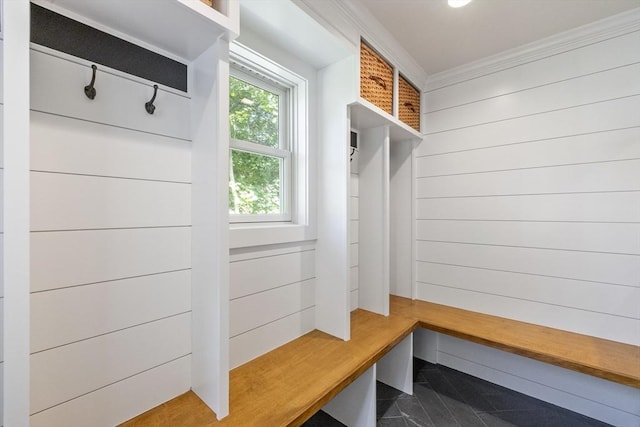 26 Edgewood Ave, Longmeadow, MA 01106 - mudroom with ornamental molding and recessed lighting