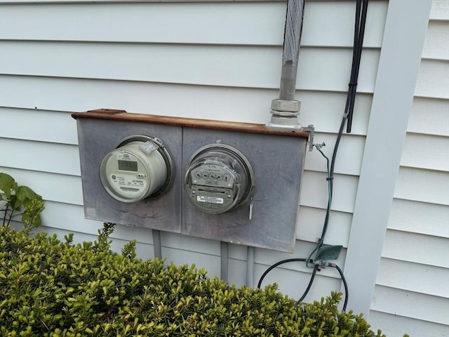 exterior details with electric meter