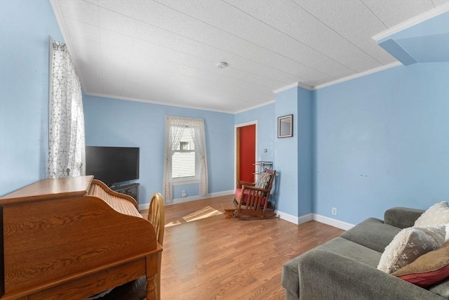 5 Eden Ct, Attleboro, MA 02703 - living room with crown molding and wood finished floors