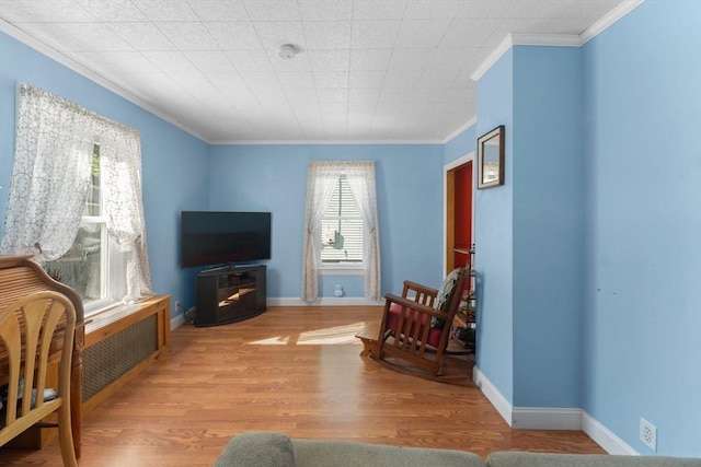 5 Eden Ct, Attleboro, MA 02703 - living area featuring ornamental molding and wood finished floors