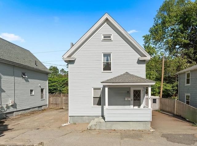5 Eden Ct, Attleboro, MA 02703 - rear view of property with roof with shingles