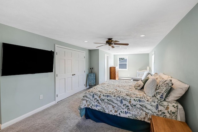 30 Millard Ave, Lynn, MA 01904 - bedroom with carpet, a ceiling fan, recessed lighting, and a closet