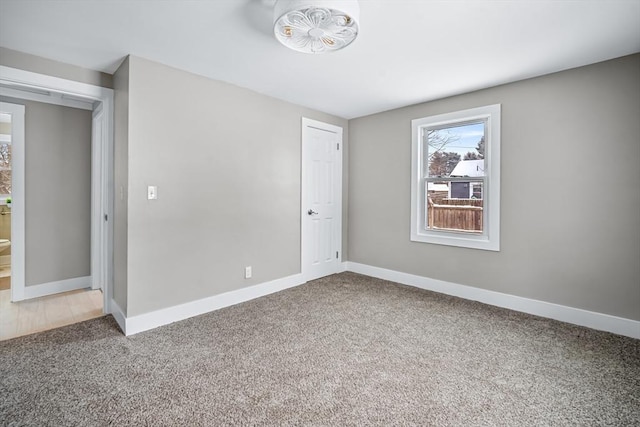 view of carpeted empty room