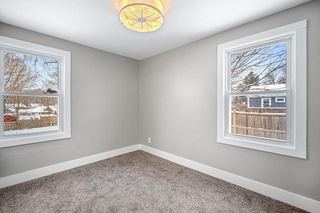 view of carpeted empty room