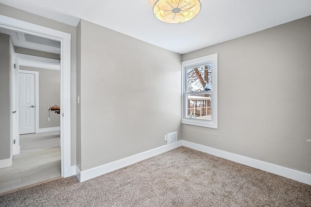 view of carpeted empty room