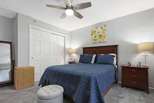 84 Tennis Plaza Rd Unit 46, Dracut, MA 01826 - bedroom featuring carpet flooring, a closet, and ceiling fan