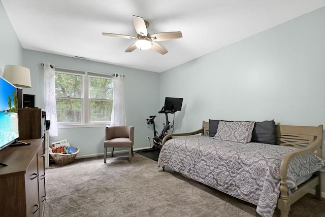 84 Tennis Plaza Rd Unit 46, Dracut, MA 01826 - bedroom with carpet floors, baseboards, and a ceiling fan