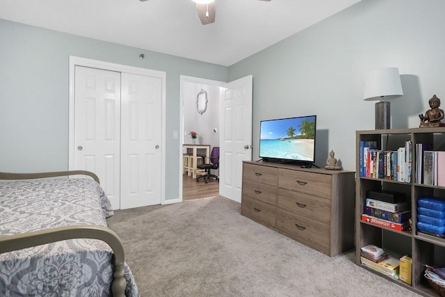 84 Tennis Plaza Rd Unit 46, Dracut, MA 01826 - carpeted bedroom with a closet, ceiling fan, and baseboards