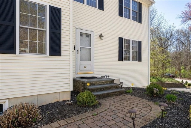 view of exterior entry