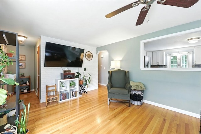 59 Searle Rd, South Hadley, MA 01075 - living area with a ceiling fan and wood finished floors