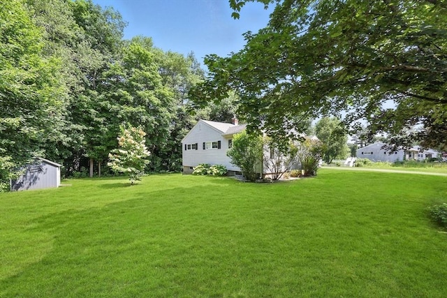 59 Searle Rd, South Hadley, MA 01075 - view of green lawn with an outdoor structure