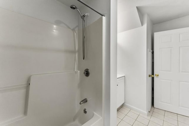 76 Choctaw Dr, Wareham, MA 02532 - full bathroom featuring tile patterned floors,  shower combination, and baseboards