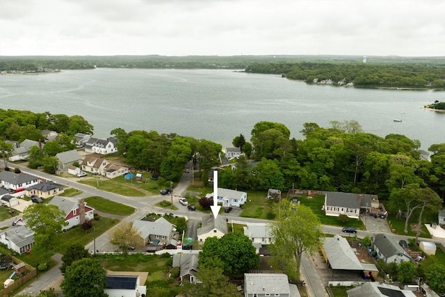 76 Choctaw Dr, Wareham, MA 02532 - aerial view of residential area featuring a nearby body of water