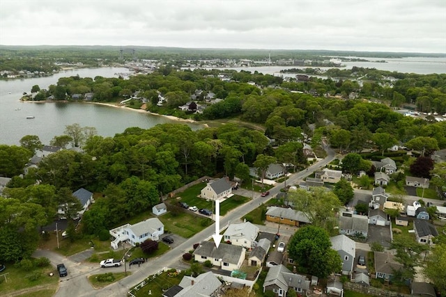 76 Choctaw Dr, Wareham, MA 02532 - view of property location featuring a nearby body of water, nearby suburban area, and a tree filled landscape