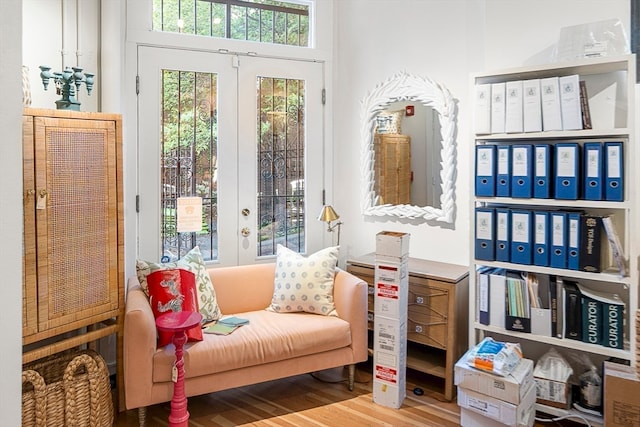 interior space with hardwood / wood-style floors