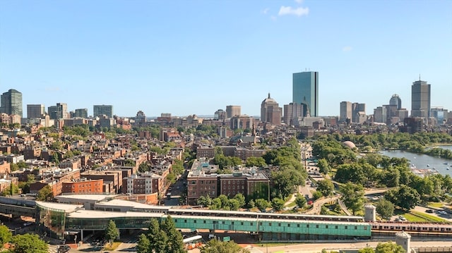 property's view of city with a water view