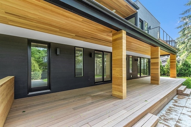 view of wooden deck