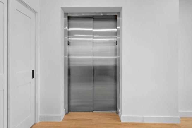 closet featuring elevator