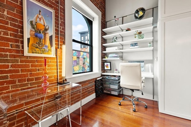 49 Munroe St Unit 405, Lynn, MA 01901 - office space with wood finished floors and brick wall