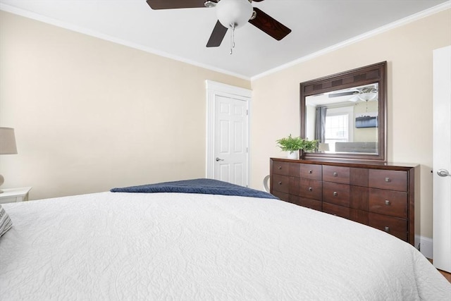 72 Edgecliff Rd Unit 72, Watertown, MA 02472 - bedroom featuring crown molding and ceiling fan