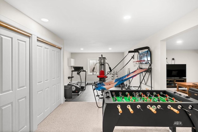 playroom with recessed lighting