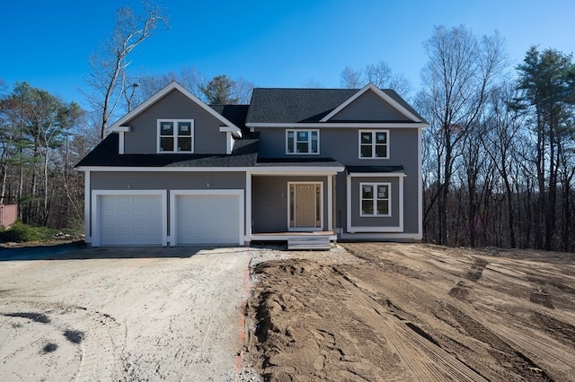 view of property featuring a garage