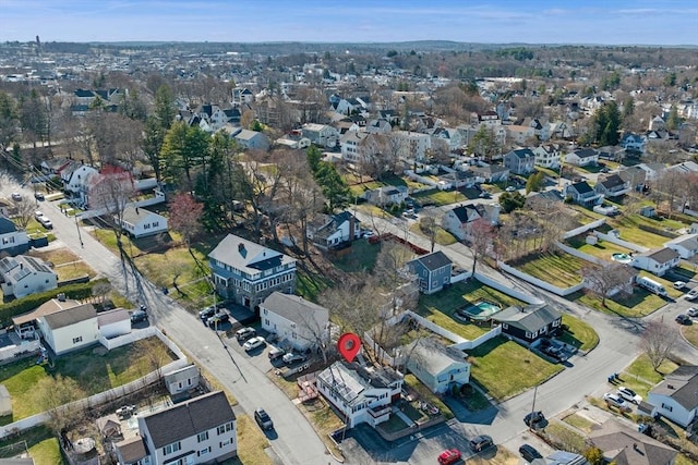 drone / aerial view featuring a residential view