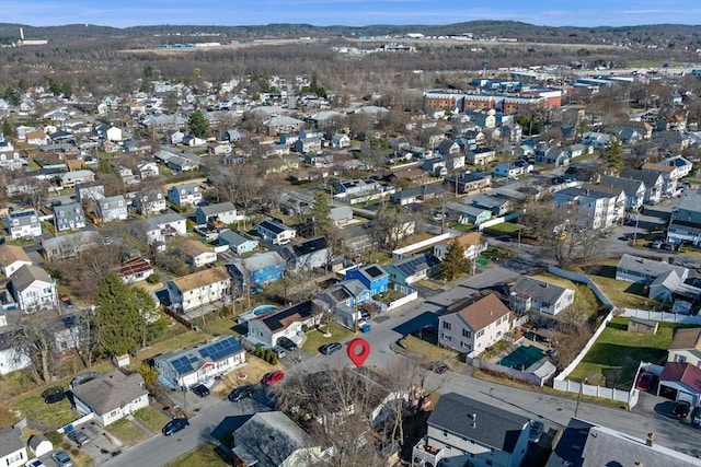 aerial view featuring a residential view