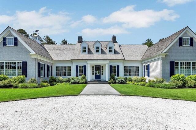 10 Herring Gull Rd, Mashpee, MA 02649 - view of front of property featuring a front yard and a chimney