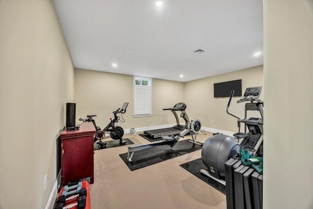 10 Herring Gull Rd, Mashpee, MA 02649 - exercise area featuring baseboards and recessed lighting